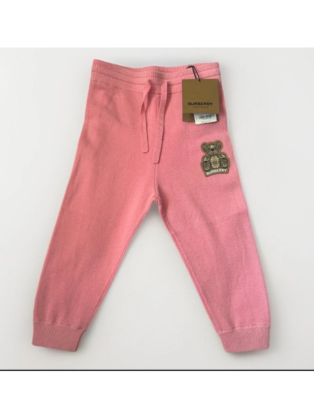 BURBERRY Girls Pink Thomas Bear Lounge Pants Size 2Y $410